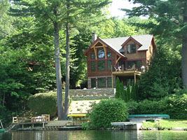 house from lake